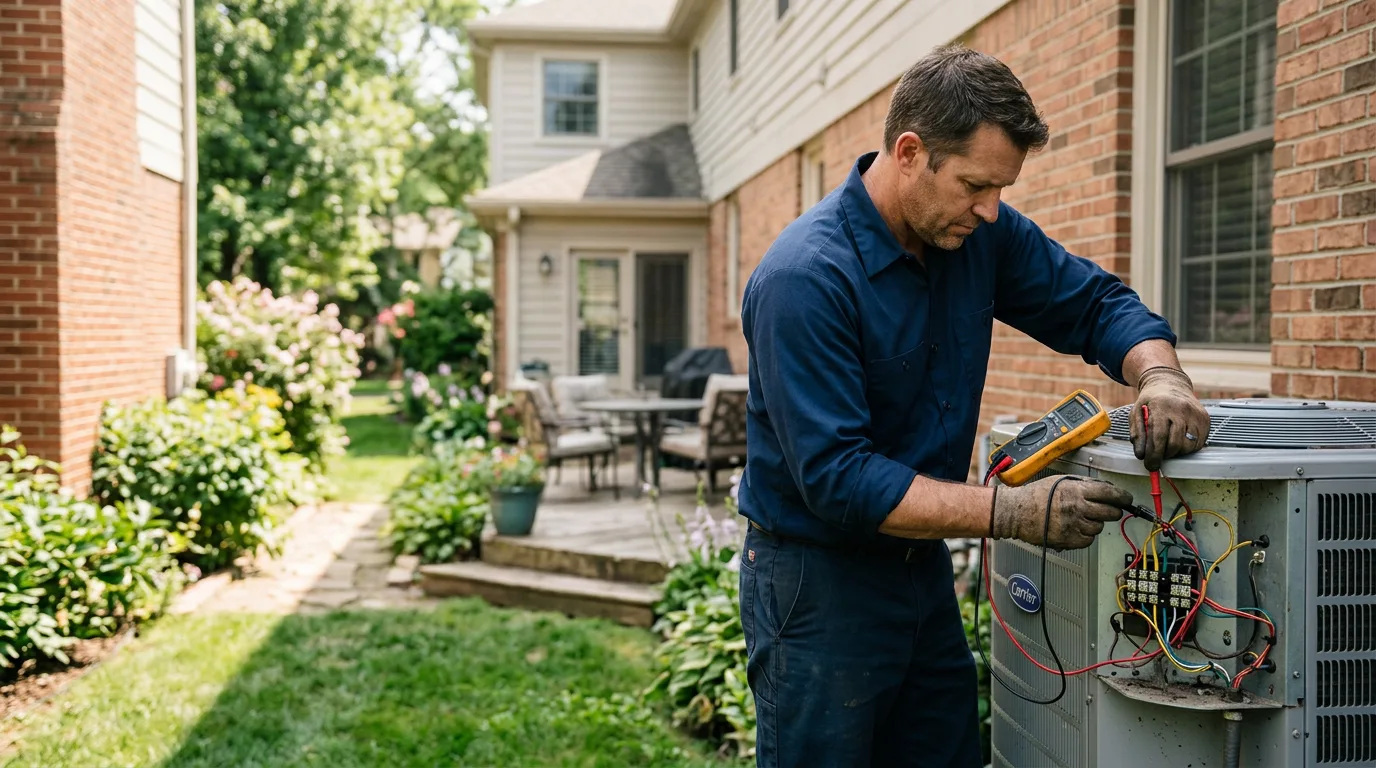 HVAC technician working near Cannelburg, IN